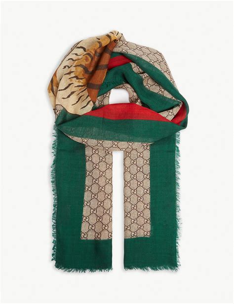 gucci tiger web scarf